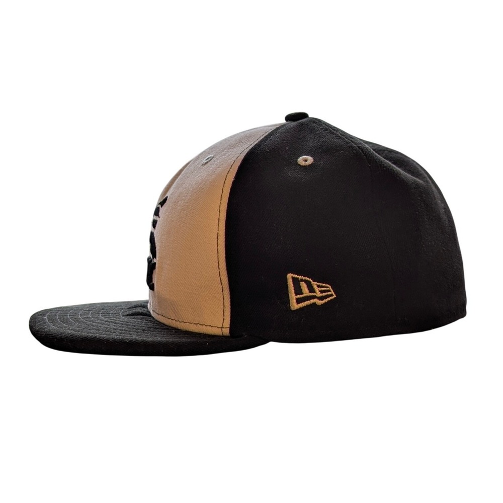New Era 59FIFTY Chicago‎ White Sox Fitted Hat 7 1/8 Black White Batterman Logo - Picture 5 of 10